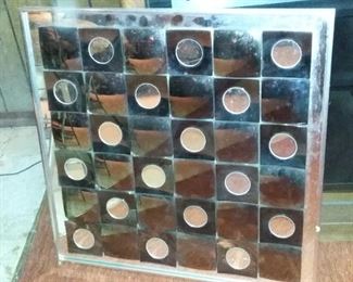 Groovy multi mirror reflective wall art