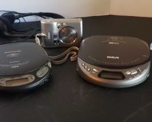 2 Vintage Portable CD Players RCA and Panasonic, and a Nikon Coolpix Digital Camera