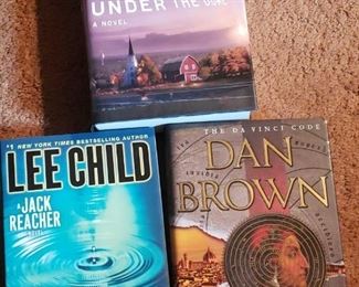 3 Hardback 1st Edition Books Lee Child, Stephen King, and Dan Brown