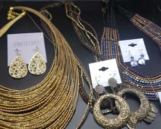 3 Multistrand Necklaces with 4 Pairs of Dangle Earrings