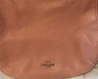 Brand New Coach Pebbled Dusty Rose Leather Handbag and Matching Wallet