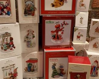 Hallmark Keepsake Ornaments Series Collectibles by Year and Larger Garfield, Elmo, and Rudolph