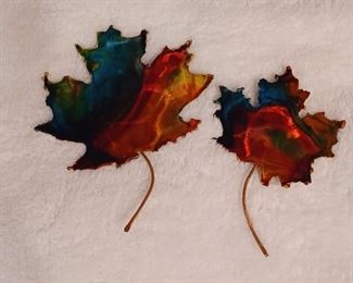Handmade Metal Wall Art Maple Leaves