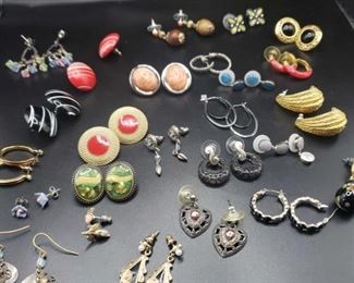Large Collection of Assorted Earrings 20 Plus Pairs