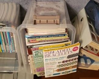 Large Collection of Beading, Wire Wrapping Books, and Magazines