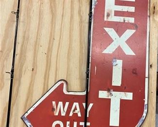 VINTAGE EXIT SIGN.