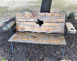 VINTAGE TEXAS BENCH.