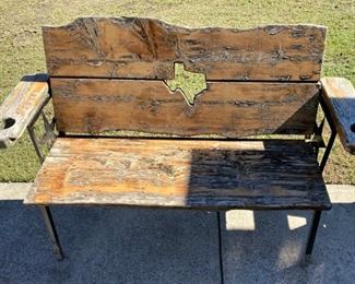VERY NICE HEAVY-DUTY TEXAS WOOD BENCHES.