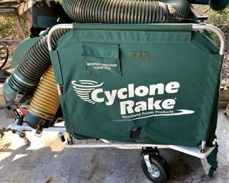 WOODLAND POWER PRODUCTS, GAS POWERED CYCLONE RAKE.