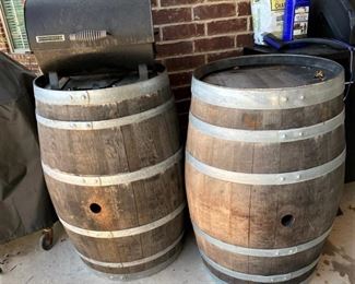2 VERY NICE UNMOLESTED WHISKEY BARRELS IN SWEET CONDITION.