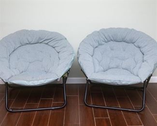 Pair of Oversized Saucer Chairs