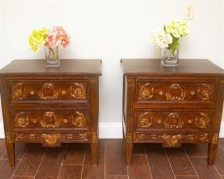 Pair of Parisian Style Nightstand Commodes