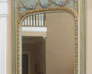 Large Antique 19th Century Trumeau Mirror 