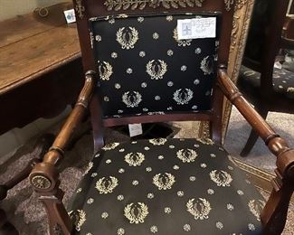 $600 French Empire chair c. 1820 - 1890. 22.5"w x 19"d 36"h