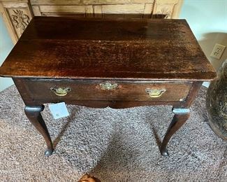 Antique side table with one drawer