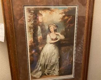 #6. $170. "Lady de la Pol".  23"w x 31"h. Antique oil portrait. Price has been reduced to reflect half off. 