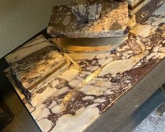 #19. $240  Antique marble ink and blotter set