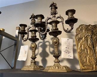 #16 $460.   Pair of Victorian candlesticks