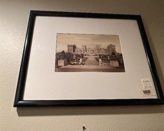 Black and white antique photo of Windsor Castle for sale in person Friday and Saturday