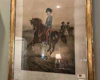 $400  Franz Joseph engraving as found.  27" x 33"