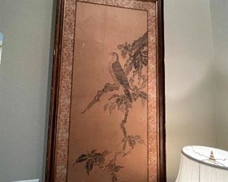 $300 Pair of antique Chinese panels. 28"w x 60"h x 2"d