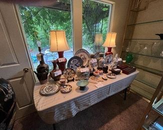 Beautiful collectibles for sale during in person sale hours on Friday and Saturday.