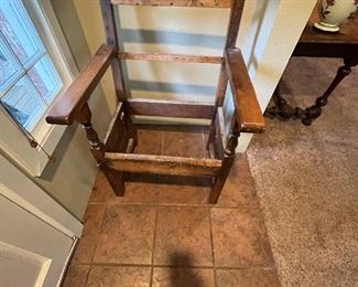 $100.  DIY antique chair. 26"w x 24"d x 39"h
