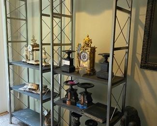 $2400  Pair of custom etageres with slate shelves