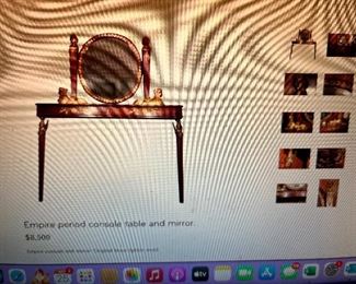 photo of the console set up 