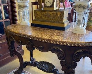 Just one of many amazing antique marble top tables 