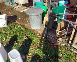 Galvanized garbage cans