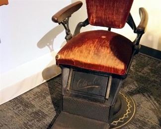 Columbian Antique Dental Chair, Displayed As The Chair Dr. Louis Gebhardt Was Beaten To Death In By A Patient On Nov. 1st 1904