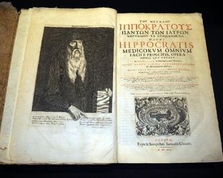 1657 The Works Of Hippocrates Easy Principles For All Physicians, And All That It Entails, 2 Volume Set, Published In Latin