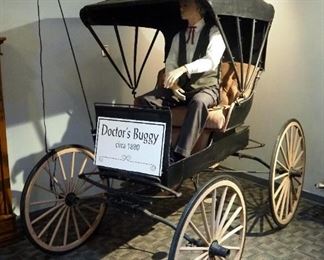 Antique Horse Drawn Doctors Buggy, Circa 1880, 2 Seat Carriage