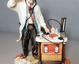 Vintage Capodimonte Porcelain "El Dottore" Doctor Sculpture, 9" x 7" x 5"