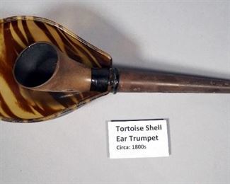 Tortoise Shell Ear Trumpet, Circa 1800s