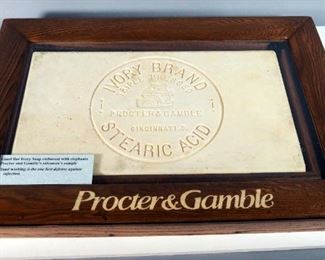 Proctor & Gamble Salesman Display Of Oversized Embossed Ivory Soap Bar In Wood Storage Case, 20" x 28"