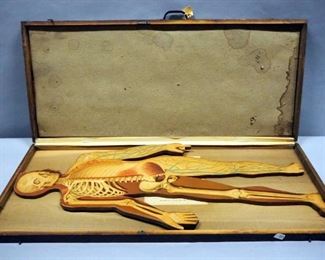 The American Manikin Company Smith's American Manikin In Wood Storage Box, Circa 1880s, 44.5" x 20"