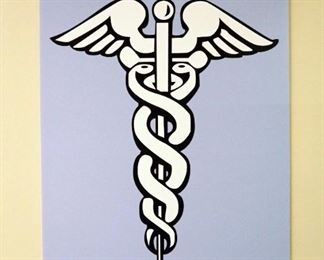 Caduceus And Rod Of Asclepius Posters On Foam Board, Qty 2, 36" x 24"