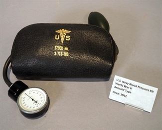 Vintage U.S. Navy Aneroid Type Blood Pressure Kit