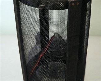 Vintage Primitive Wood And Wire Screen Fly Trap, 12" Tall