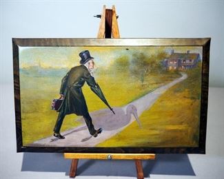 Antique Anheuser Busch Dr. Stork Malt Nutrine Tin Sign, 7.5" x 12.5", Including Wood Easel