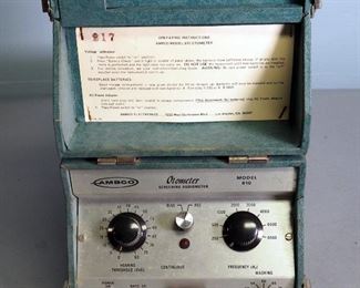 Ambco Otometer, Model 610, Portable Screening Audiometer Including Accessories