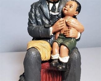 All God's Children Miss Martha Originals Dr Daniel Williams Figurine, 7.5" Tall And Italian Hand Carved Wood Doctor Sculpture, 11" Tall