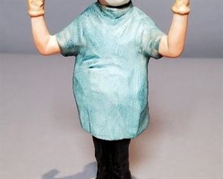 Vintage Goebel Painted Porcelain Surgeon Figurine, Marked "W Germany", 5.5" Tall, And Andrea By Sadek Painted Ceramic Surgeon Figurine, 8" Tall