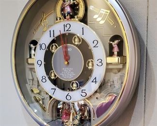 Seiko Charming Bell Melodies In Motion Wall Clock, 17" x 14.5", Play 6 Christmas Songs
