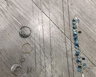 Moon and star sterling silver 925 lot mixed jewelry 24.1 grams $80