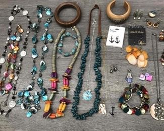 Nautical themed costume jewelry lot multi colored stones $40
LOT SS 9