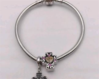 Pandora style charm bracelet
