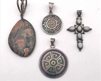 925 sterling silver gemstone pendants multi shape design cross amulet $60 for all or $20 each
